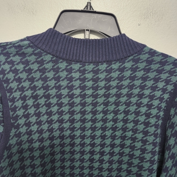 Susan graver women's open cardigan sweater size XL green and blue hounds… - Picture 7 of 7